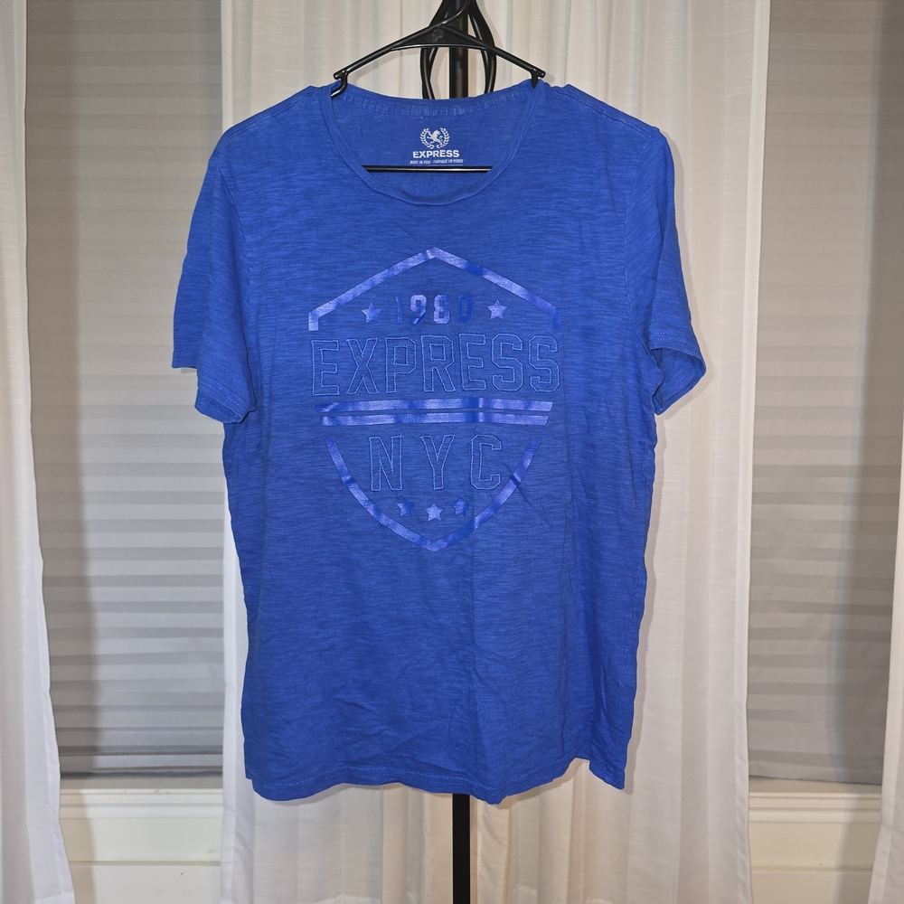 Express Cobalt Blue Casual Tee